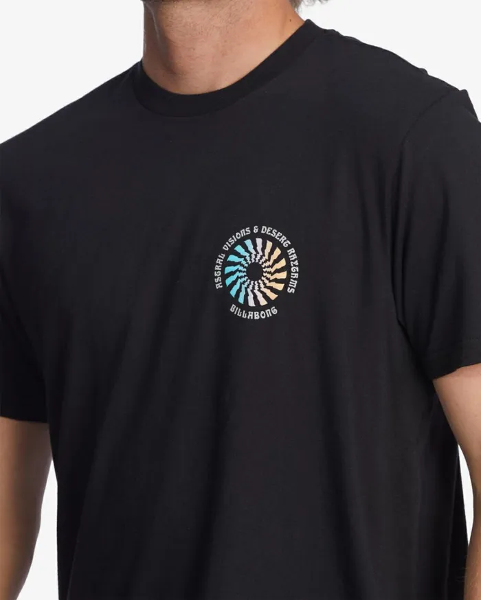 Heat Short Sleeve TShirt Black Men Billabong TShirts