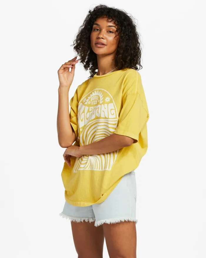 Hello Sunshine Oversized TShirt Honeybee Women Billabong Graphic Tees and Tanks
