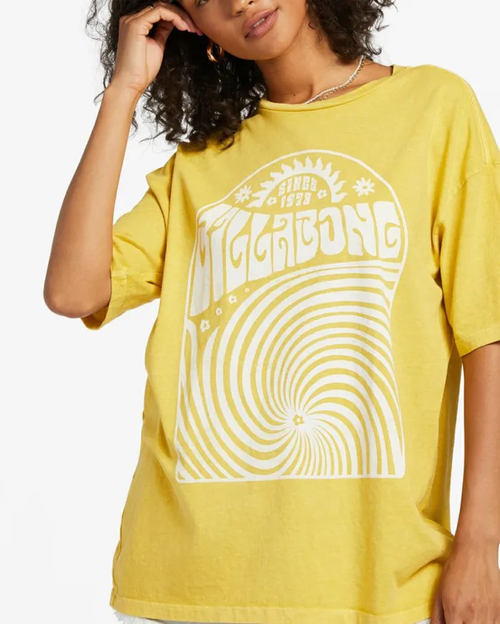 Hello Sunshine Oversized TShirt Honeybee Women Billabong Graphic Tees and Tanks