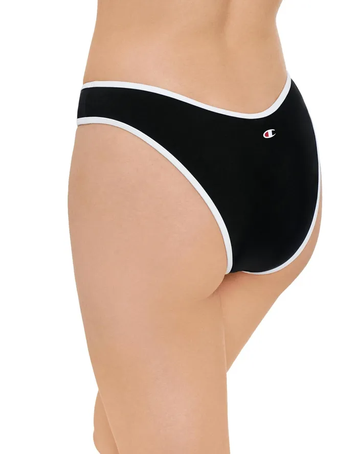 Hipster Bathing Suit Bottom C Logo Black Women Champion Swimwear