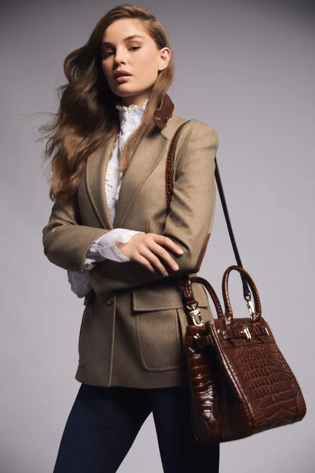 Holland Cooper Bags Women The Brompton Mini Tote Tan Croc