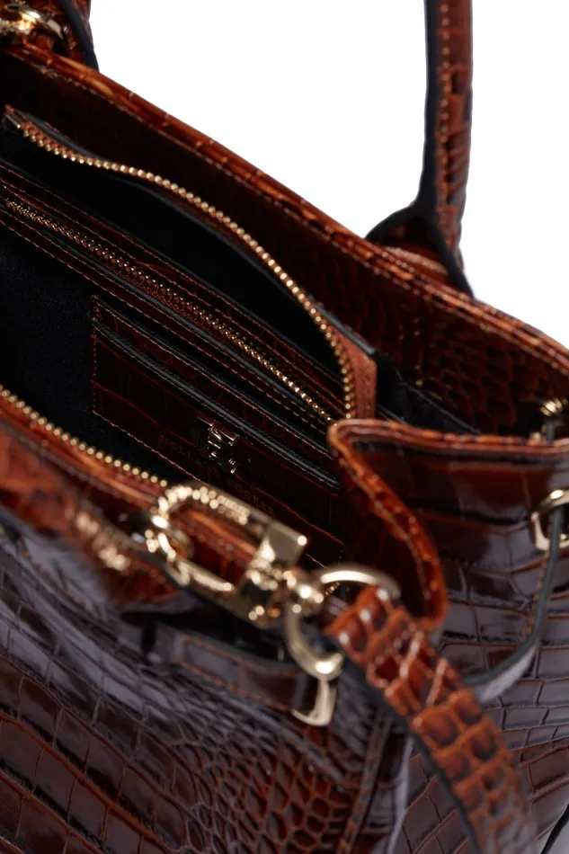 Holland Cooper Bags Women The Brompton Mini Tote Tan Croc