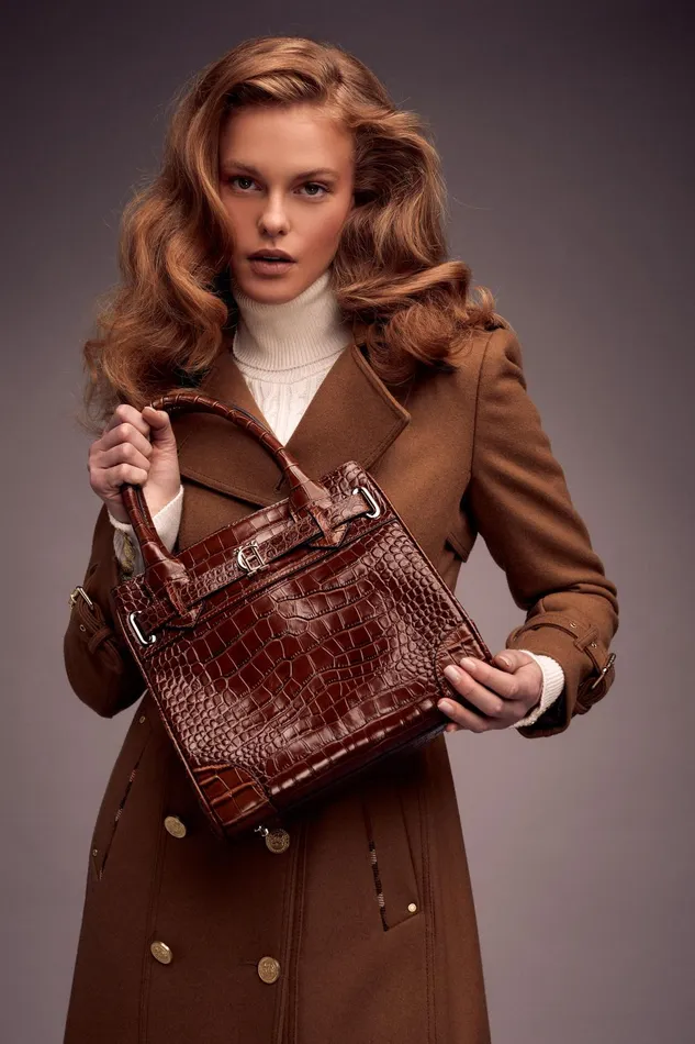 Holland Cooper Bags Women The Brompton Mini Tote Tan Croc