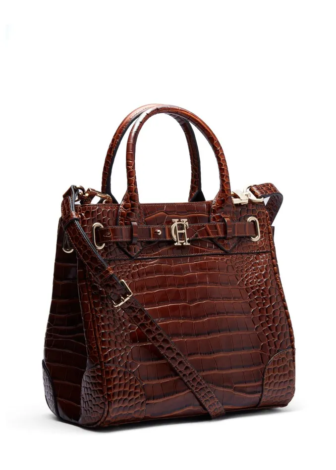 Holland Cooper Bags Women The Brompton Mini Tote Tan Croc