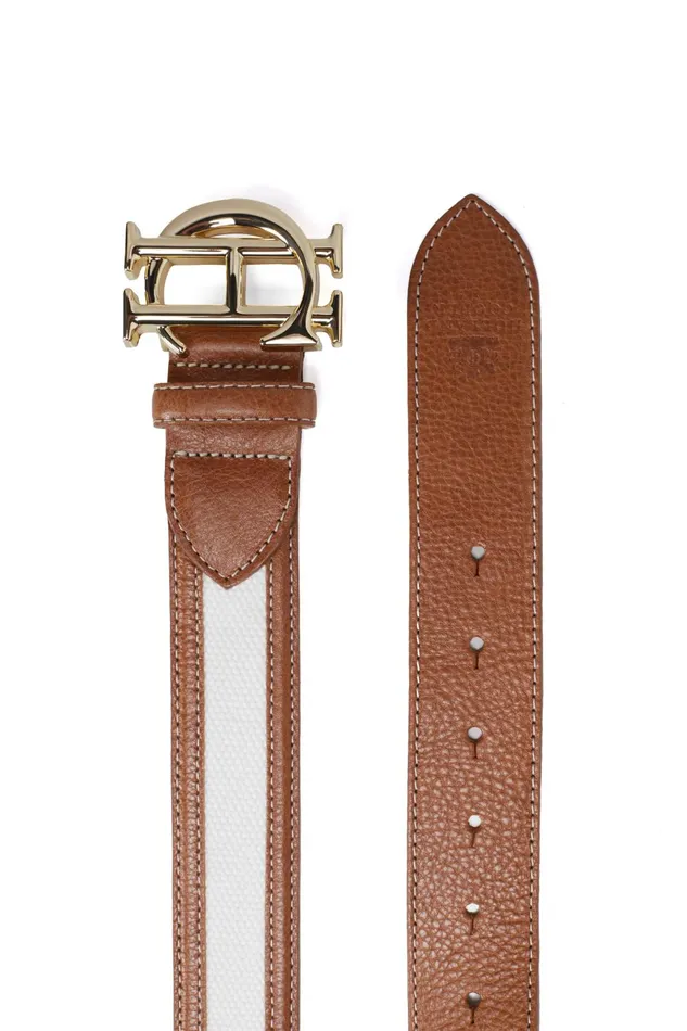 Holland Cooper Belts Women HC Classic Belt Tan Canvas Holland Cooper Belts Women HC Classic Belt Tan Canvas