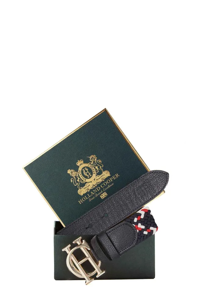 Holland Cooper Belts Women HC Heritage Belt Navy Tricolour