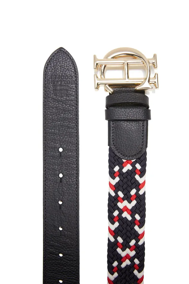 Holland Cooper Belts Women HC Heritage Belt Navy Tricolour Holland Cooper Belts Women HC Heritage Belt Navy Tricolour