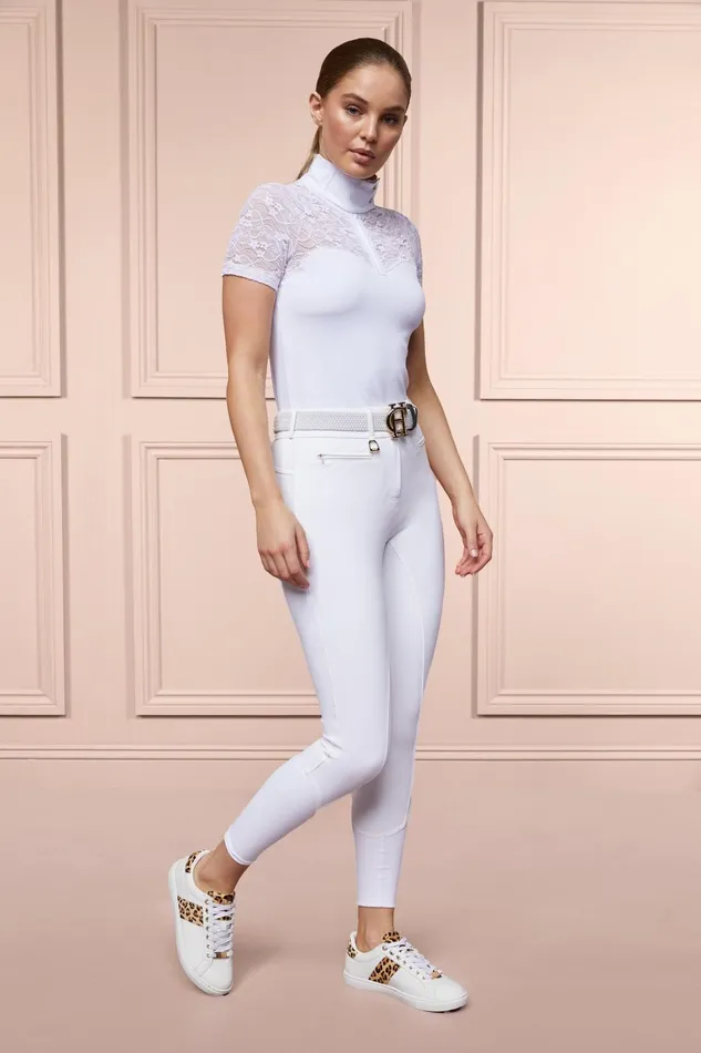 Holland Cooper Breeches Women Premium Competition Mid Rise Breeches White Holland Cooper Breeches Women Premium Competition Mid Rise Breeches White