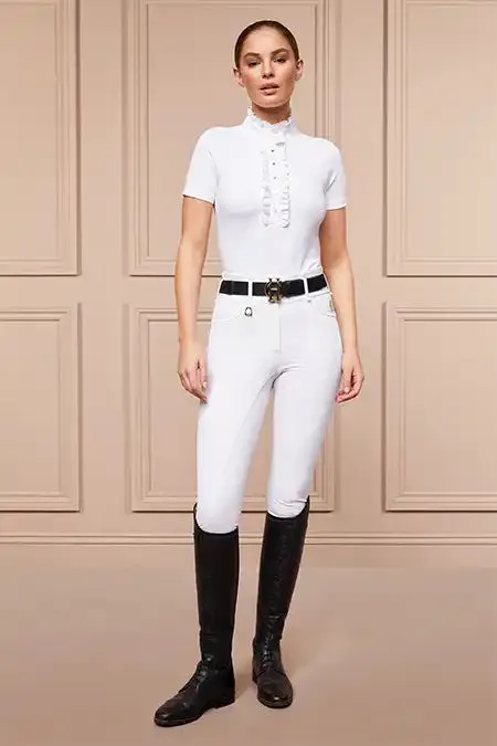 Holland Cooper Breeches Women Premium Competition Mid Rise Breeches White Holland Cooper Breeches Women Premium Competition Mid Rise Breeches White