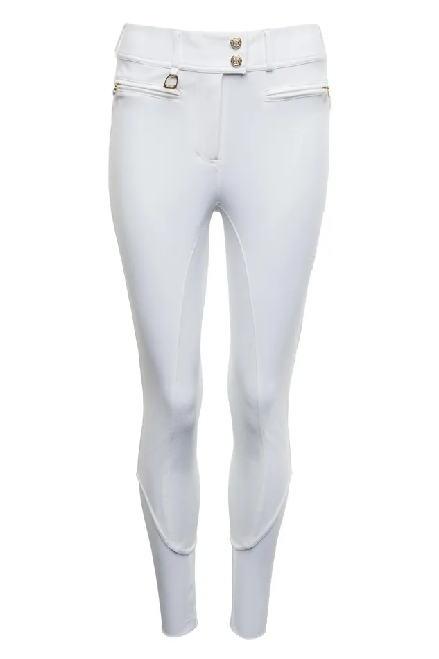 Holland Cooper Breeches Women Premium Competition Mid Rise Breeches White Holland Cooper Breeches Women Premium Competition Mid Rise Breeches White