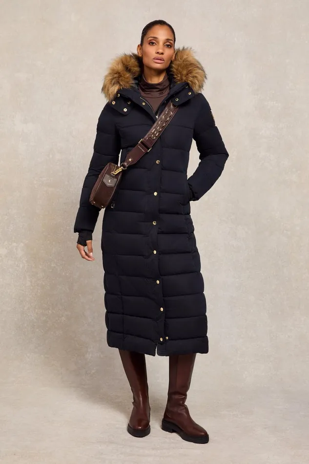 Holland Cooper Coats Women Stoneleigh Longline Coat Ink Navy Holland Cooper Coats Women Stoneleigh Longline Coat Ink Navy