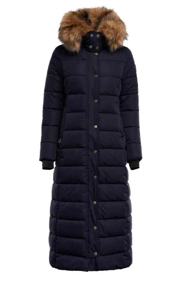 Holland Cooper Coats Women Stoneleigh Longline Coat Ink Navy Holland Cooper Coats Women Stoneleigh Longline Coat Ink Navy