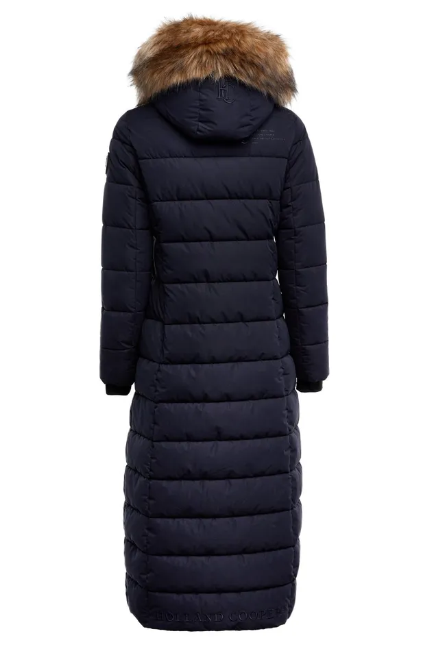 Holland Cooper Coats Women Stoneleigh Longline Coat Ink Navy Holland Cooper Coats Women Stoneleigh Longline Coat Ink Navy