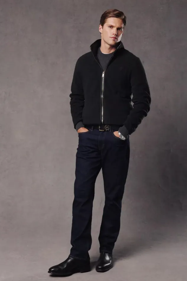 Holland Cooper Fleeces Men Country Fleece Jacket Black