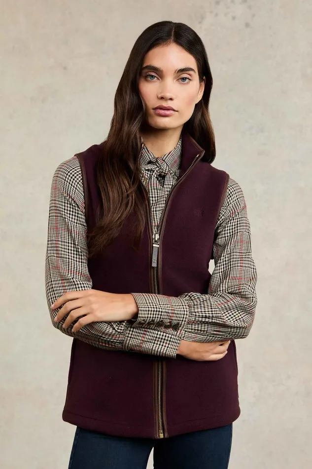 Holland Cooper Fleeces Women Country Fleece Gilet Mulberry