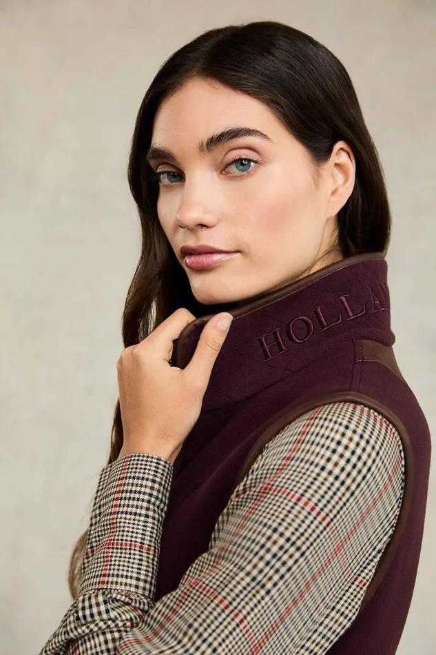 Holland Cooper Fleeces Women Country Fleece Gilet Mulberry