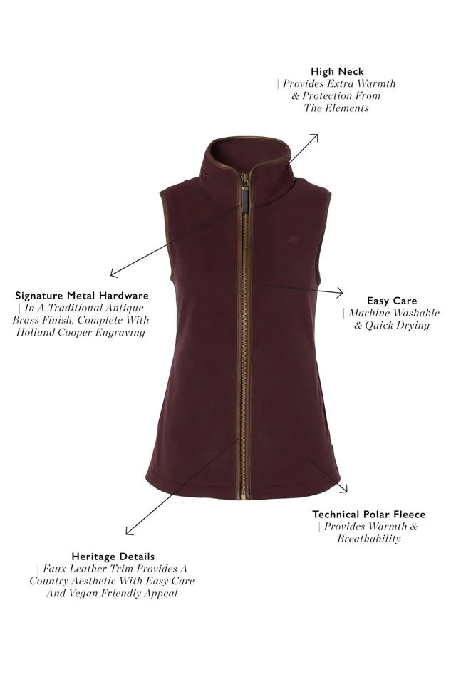 Holland Cooper Fleeces Women Country Fleece Gilet Mulberry