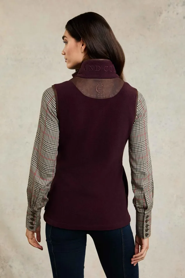 Holland Cooper Fleeces Women Country Fleece Gilet Mulberry