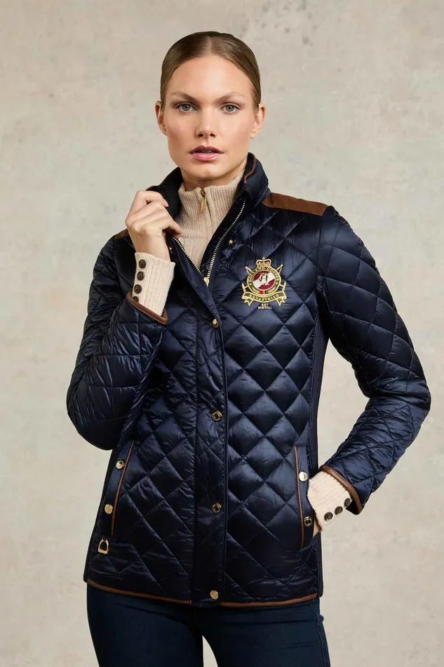 Holland Cooper Jackets Women Diamond Quilt Classic Jacket Ink Navy