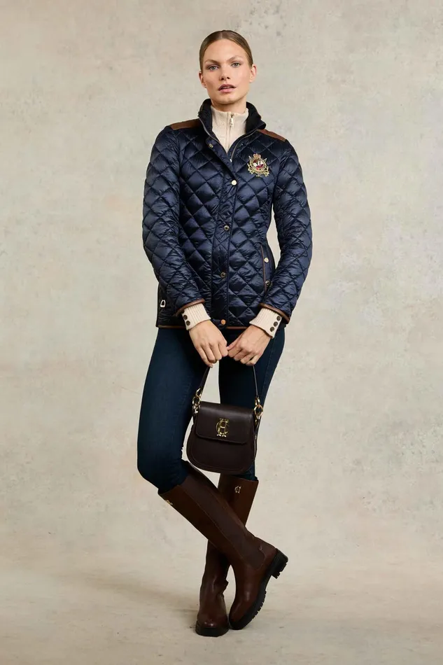 Holland Cooper Jackets Women Diamond Quilt Classic Jacket Ink Navy Holland Cooper Jackets Women Diamond Quilt Classic Jacket Ink Navy