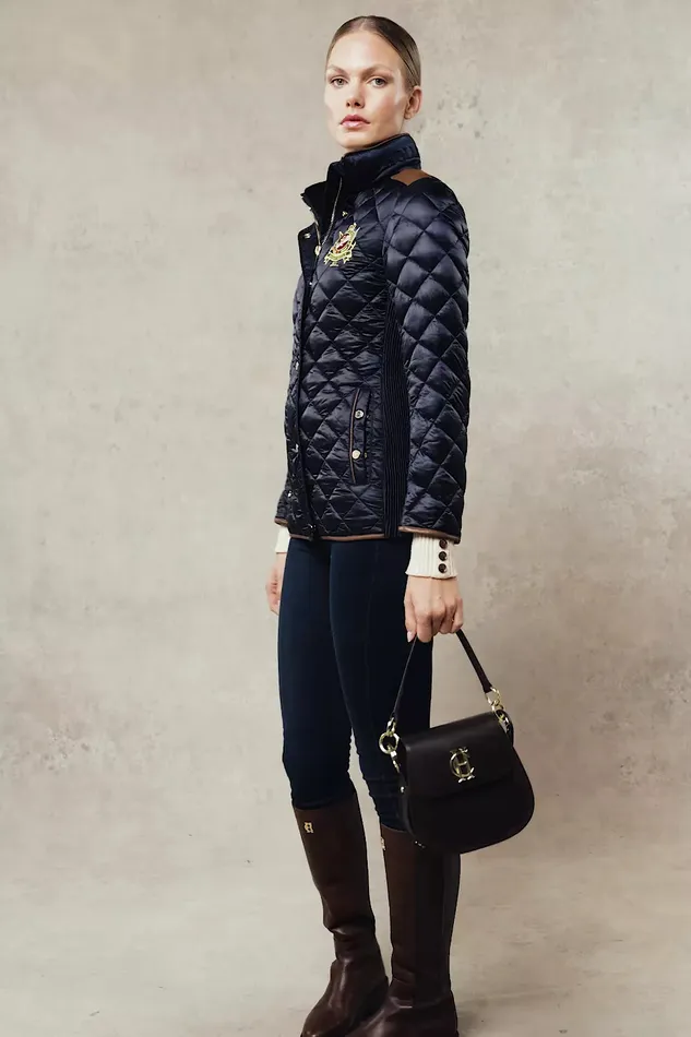 Holland Cooper Jackets Women Diamond Quilt Classic Jacket Ink Navy Holland Cooper Jackets Women Diamond Quilt Classic Jacket Ink Navy