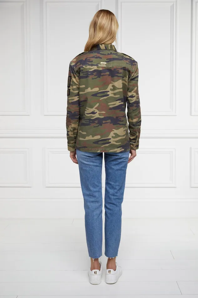 Holland Cooper Jackets Women Premium Artillery Jacket Washed Camo