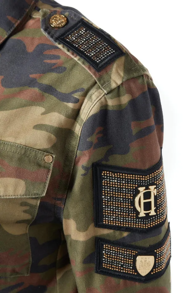 Holland Cooper Jackets Women Premium Artillery Jacket Washed Camo