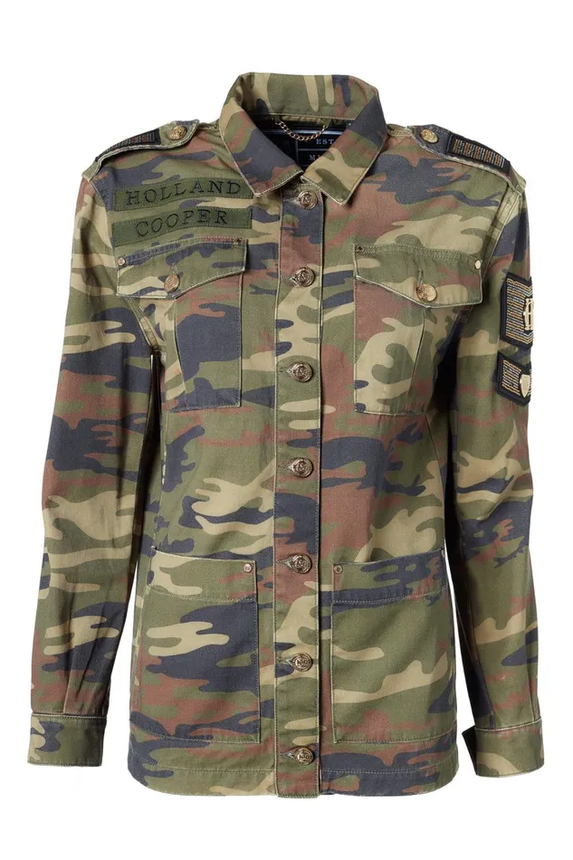Holland Cooper Jackets Women Premium Artillery Jacket Washed Camo