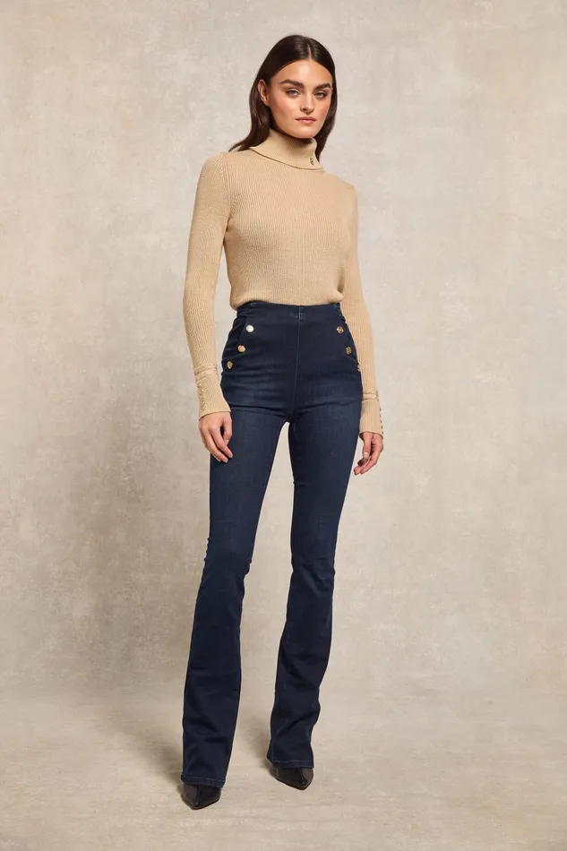 Holland Cooper Jeans Women Amoria Flared Jean Deep Indigo