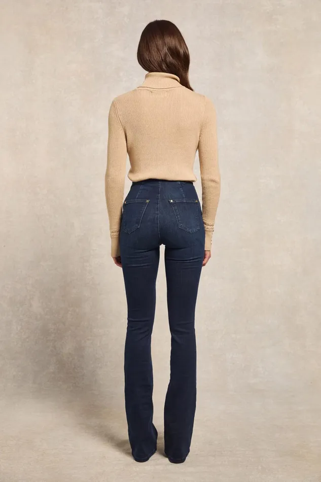 Holland Cooper Jeans Women Amoria Flared Jean Deep Indigo