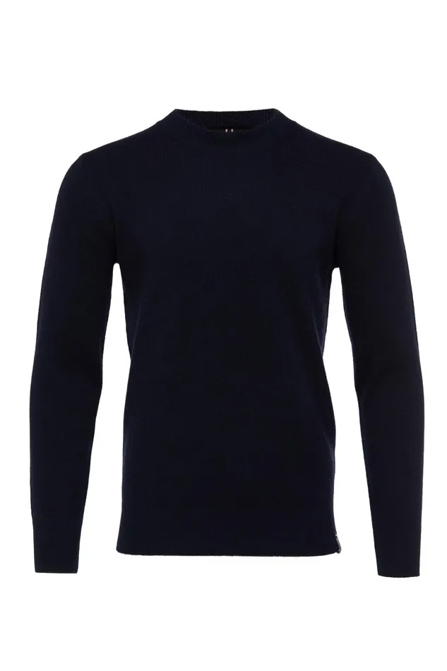 Holland Cooper Knitwear Men Byron Crew Neck Knit Navy
