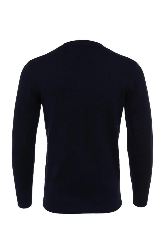 Holland Cooper Knitwear Men Byron Crew Neck Knit Navy