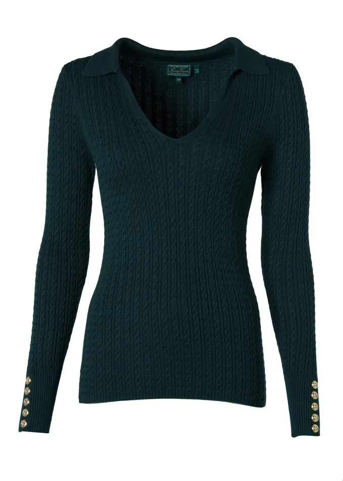 Holland Cooper Knitwear Women Ava Knit Deep Emerald Holland Cooper Knitwear Women Ava Knit Deep Emerald