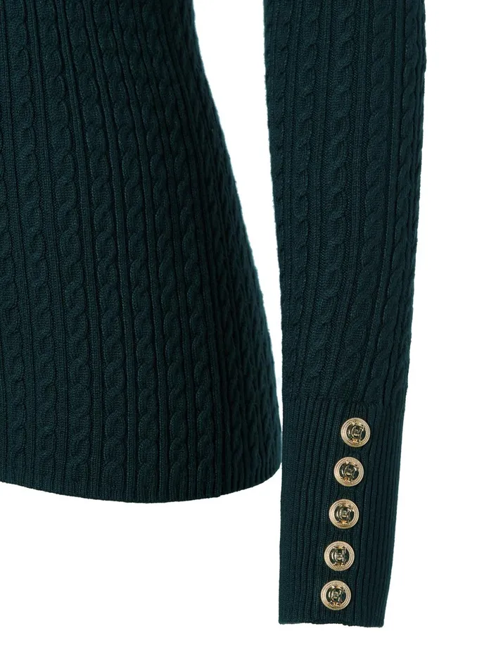 Holland Cooper Knitwear Women Ava Knit Deep Emerald Holland Cooper Knitwear Women Ava Knit Deep Emerald
