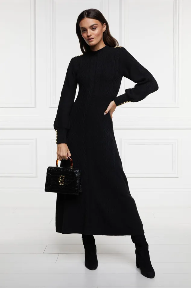 Holland Cooper Knitwear Women Rachel Maxi Dress Black