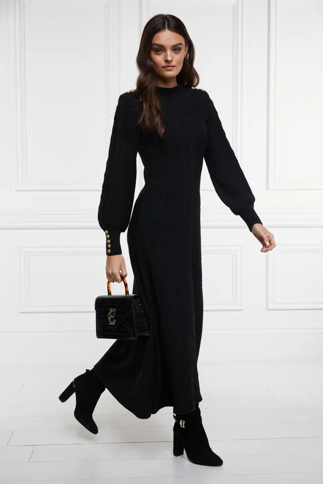 Holland Cooper Knitwear Women Rachel Maxi Dress Black Holland Cooper Knitwear Women Rachel Maxi Dress Black