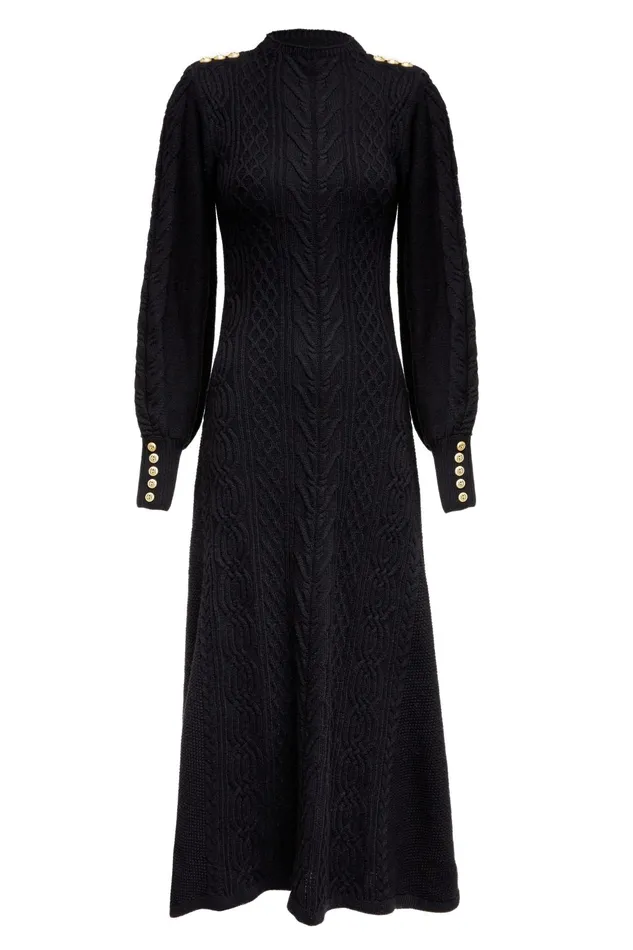 Holland Cooper Knitwear Women Rachel Maxi Dress Black Holland Cooper Knitwear Women Rachel Maxi Dress Black