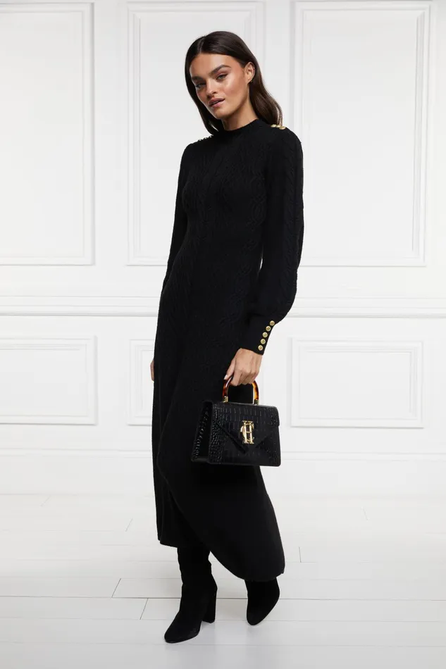 Holland Cooper Knitwear Women Rachel Maxi Dress Black Holland Cooper Knitwear Women Rachel Maxi Dress Black
