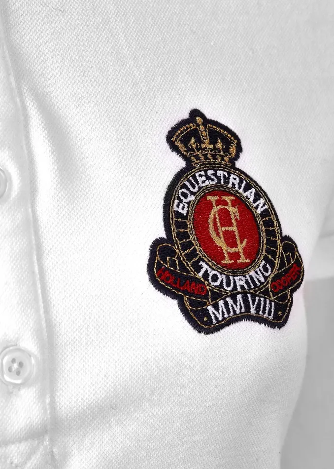 Holland Cooper Polo Shirts Women Team Polo Shirt White Holland Cooper Polo Shirts Women Team Polo Shirt White