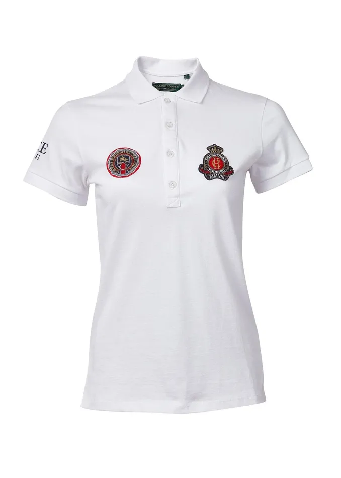 Holland Cooper Polo Shirts Women Team Polo Shirt White Holland Cooper Polo Shirts Women Team Polo Shirt White