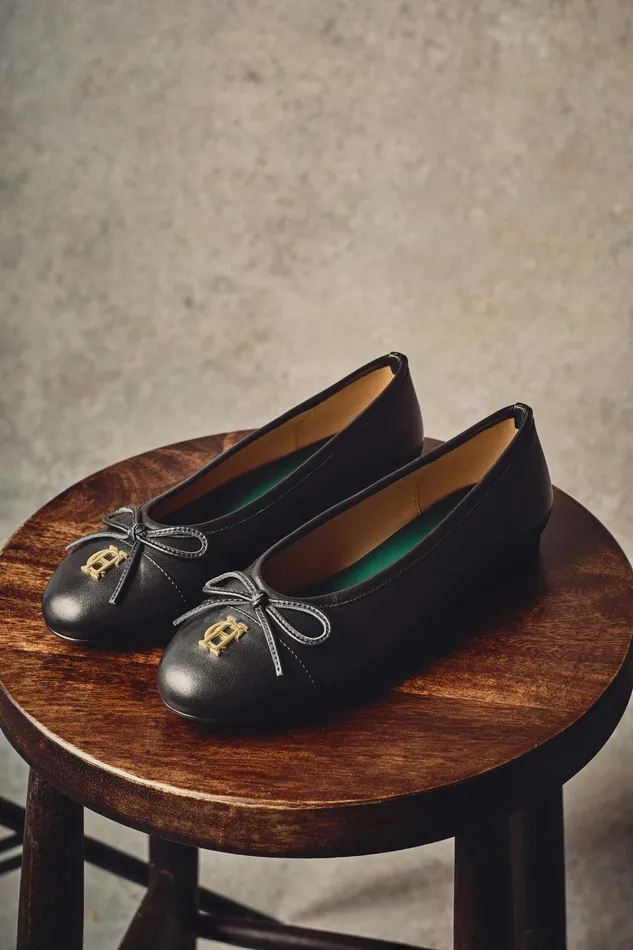 Holland Cooper Pumps Women Ballet Shoe Black
