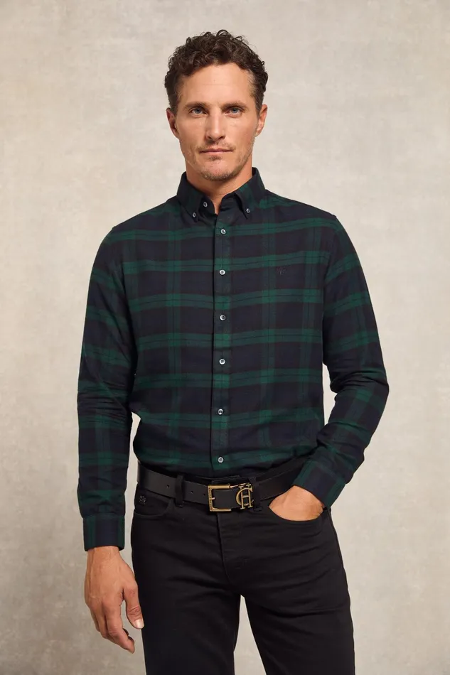 Holland Cooper Shirts Men Classic Button Down Shirt Blackwatch