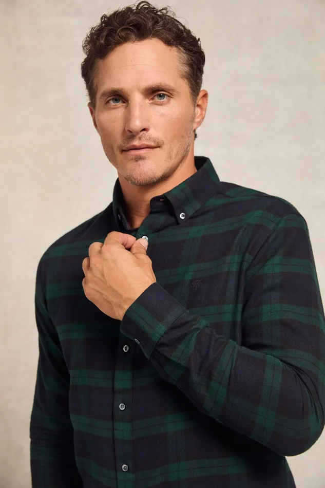 Holland Cooper Shirts Men Classic Button Down Shirt Blackwatch