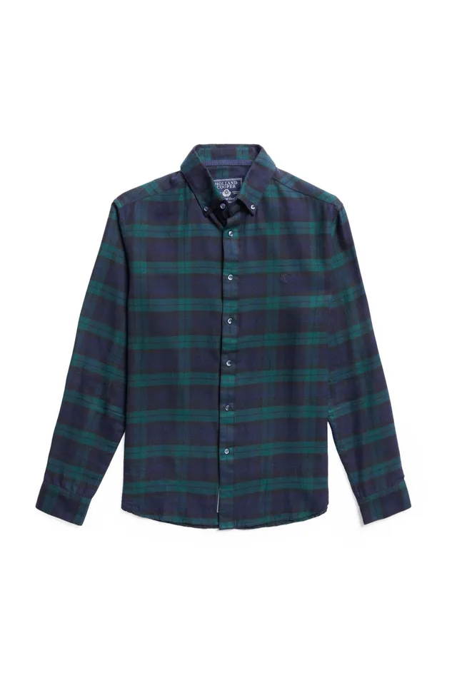 Holland Cooper Shirts Men Classic Button Down Shirt Blackwatch