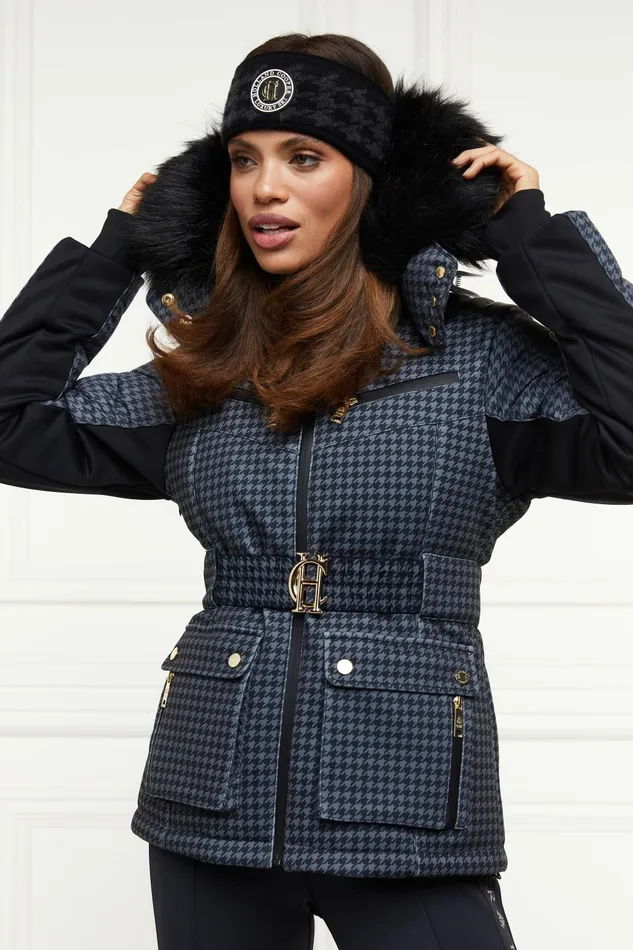 Holland Cooper Ski Jackets Women Ski Jacket Mono Houndstooth