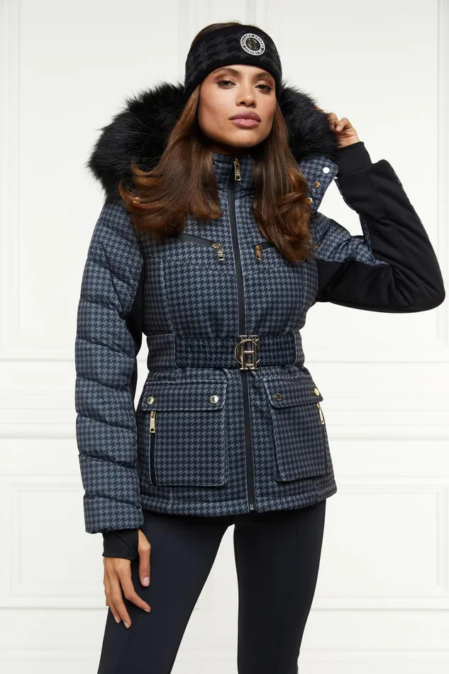 Holland Cooper Ski Jackets Women Ski Jacket Mono Houndstooth