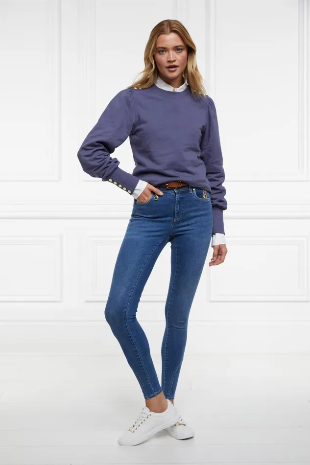 Holland Cooper Sweatshirts Women Kelso Crew Yale Blue Holland Cooper Sweatshirts Women Kelso Crew Yale Blue