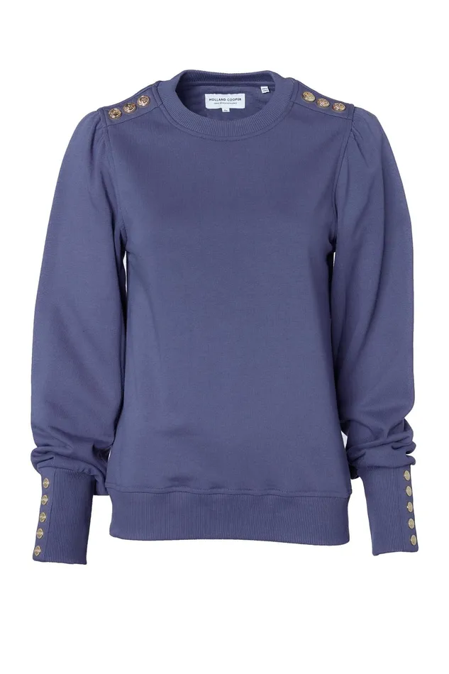 Holland Cooper Sweatshirts Women Kelso Crew Yale Blue Holland Cooper Sweatshirts Women Kelso Crew Yale Blue