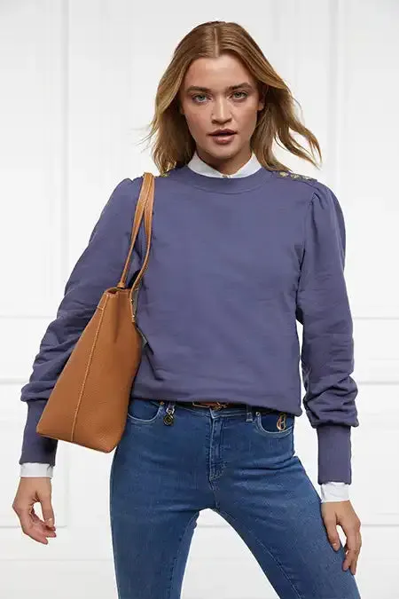 Holland Cooper Sweatshirts Women Kelso Crew Yale Blue Holland Cooper Sweatshirts Women Kelso Crew Yale Blue