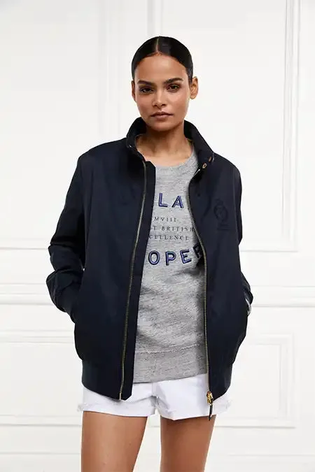 Holland Cooper Sweatshirts Women Varsity Crew Grit Marl Holland Cooper Sweatshirts Women Varsity Crew Grit Marl